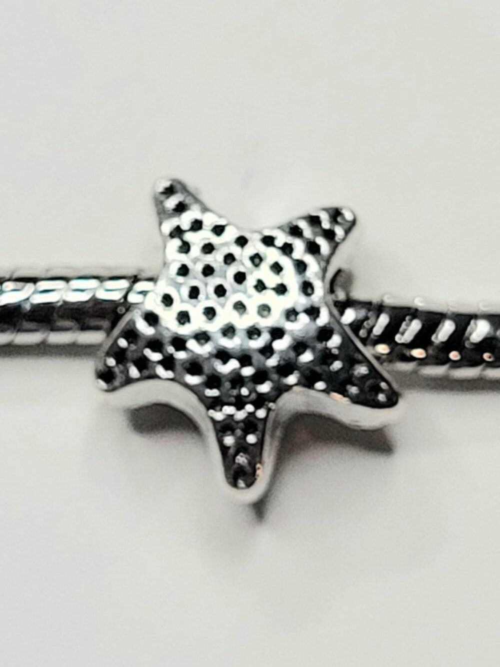 New! For Pandora Charm Bracelet Large Antique Silver Color Star Starfish Charm - Picture 6 of 6